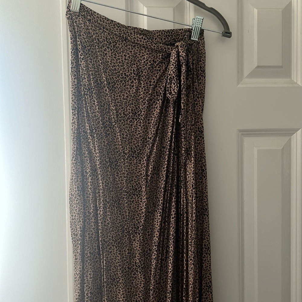 Leopard wrap skirt